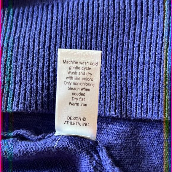 Athleta Size S Purple Cropped Cardigan Sweater Tie Front - Picture 7 of 9